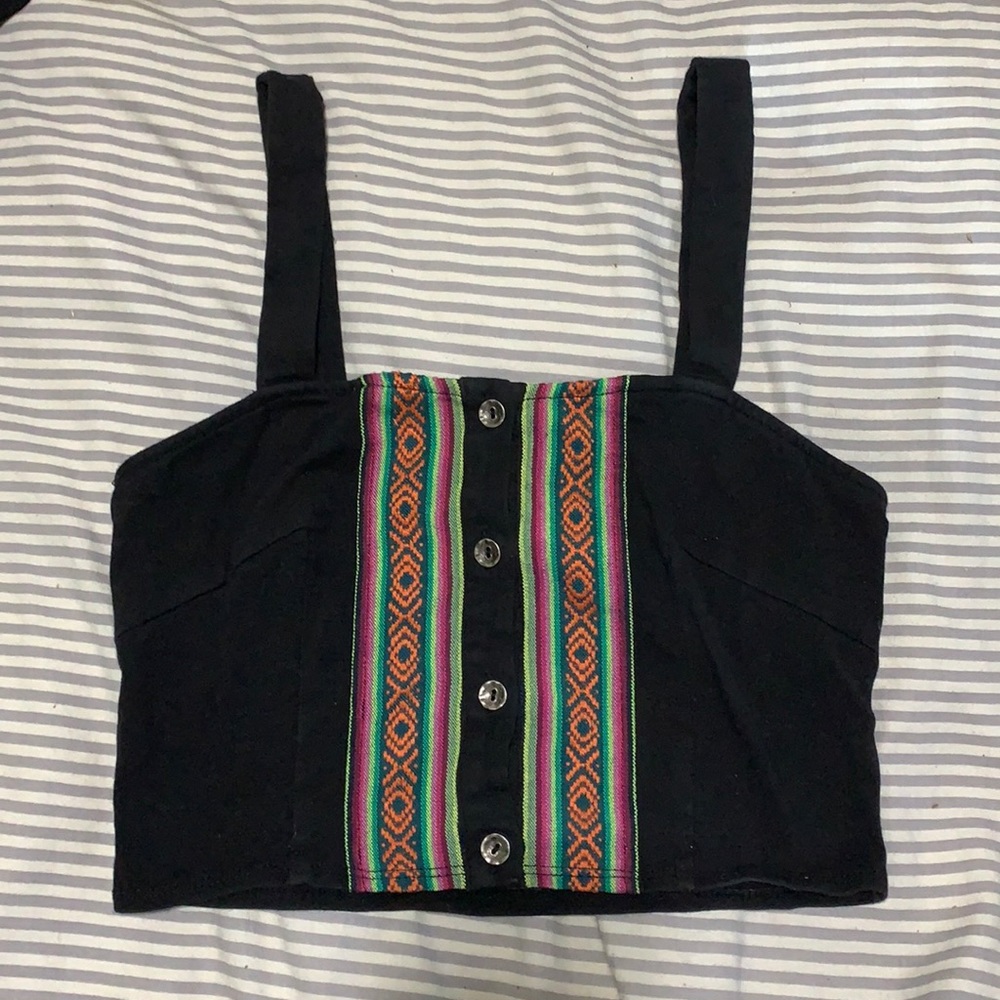 Tribal print crop top size small 3/$20